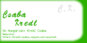 csaba kredl business card